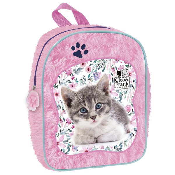 Cleo & Frank cicás szőrmés hátizsák - Kitty cat