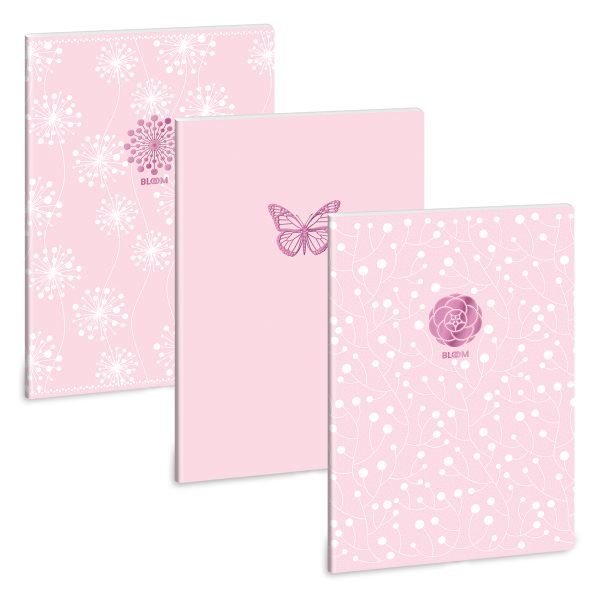 Ars Una vonalas füzet A4 Soft Touch – Pink Spring