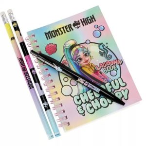 Monster High Lagoona írószerkészlet átlátszó tolltartóban